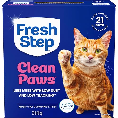 Fresh Step Clean Paws Multi Cat Clumping Litter with Febreze