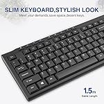 Rii RK907 Ultra-Slim Compact USB Wired Keyboard for Mac and PC,Windows 10/8 / 7 / Vista/XP (Black) (1PCS) - Image 3