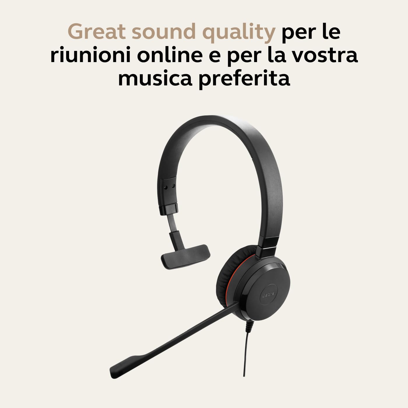Jabra Evolve 30 II - Cuffie ad archetto, USB-C, Tutte le piattaforme, Mono, Evolve 30 II