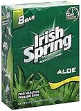Irish Spring Aloe Deodorant Bar Soap, 3.75 oz bars, 8 ea (Pack of 9)