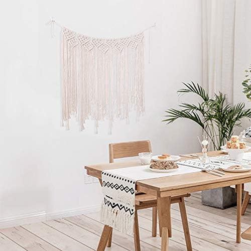 Moylor Macrame Woven Wall Hanging Pure Handmade Bohemian Wall Pediments Art for Home Apartment Dorm Baby Nursery Wedding Decoration 32 X 36 Inches