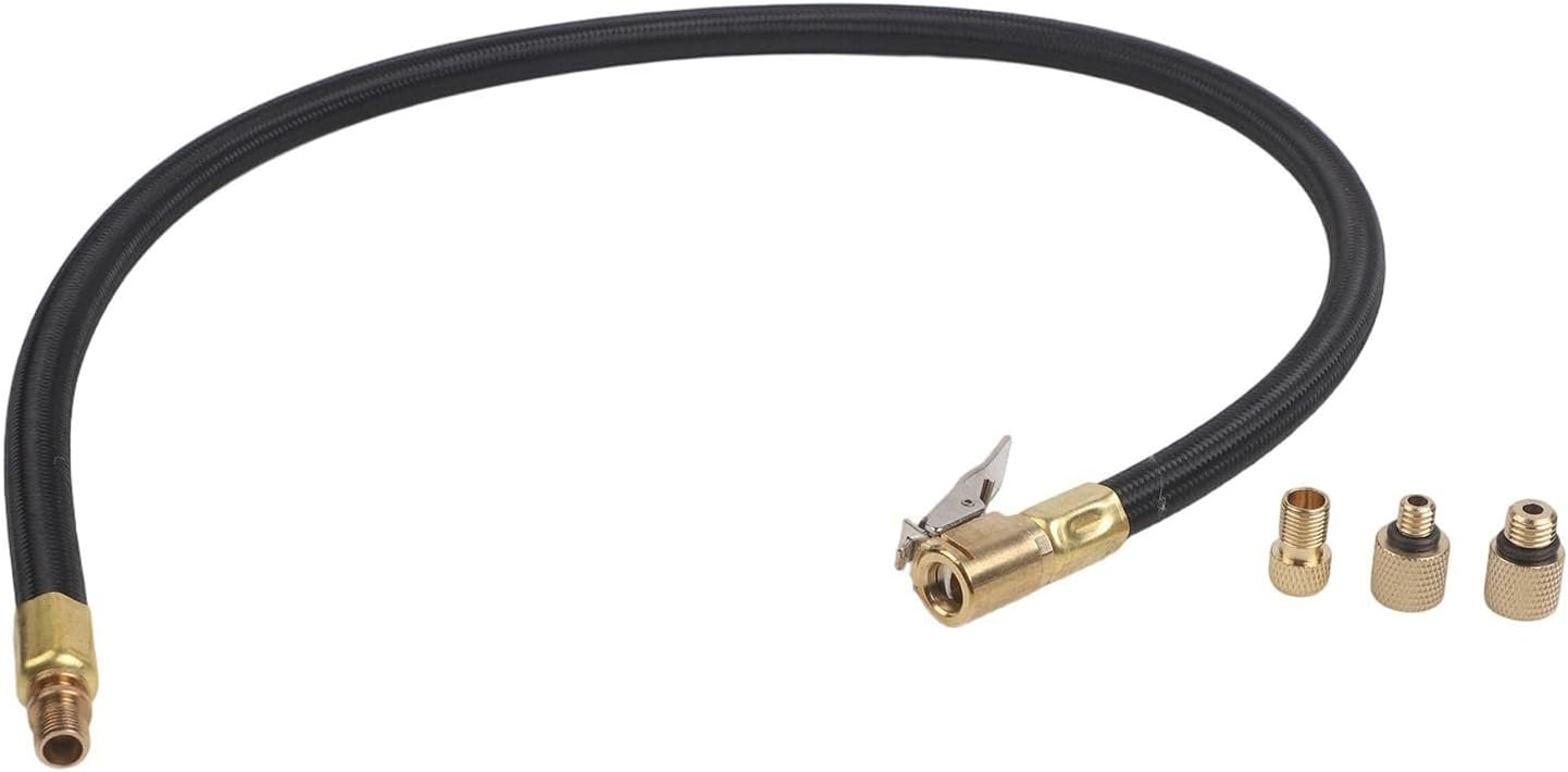 Tire For Air Connector Extension Hose with Valve Adapter for For Air Compressor Quick Connect High Pressure Resistance Compatible with Valves (60 Cm)