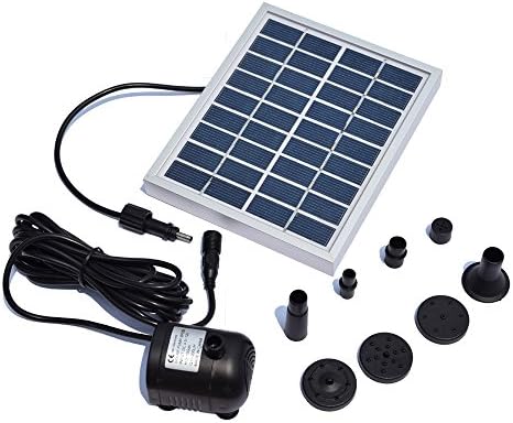 Fronnor 5W Solar Water Pump Landscape Pool Garden Solar Fountains Solar Powered Decorative Outdoor Water Fountains For Small Pond