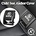 FCBJX Rear Child Seat Anchor Isofix Cover Latch Switch Black Compatible with Mercedes Benz C300 C350 C200 C180 C400 C450 C43 AMG C63 AMG W205 2015-2020 Replace A2059200513