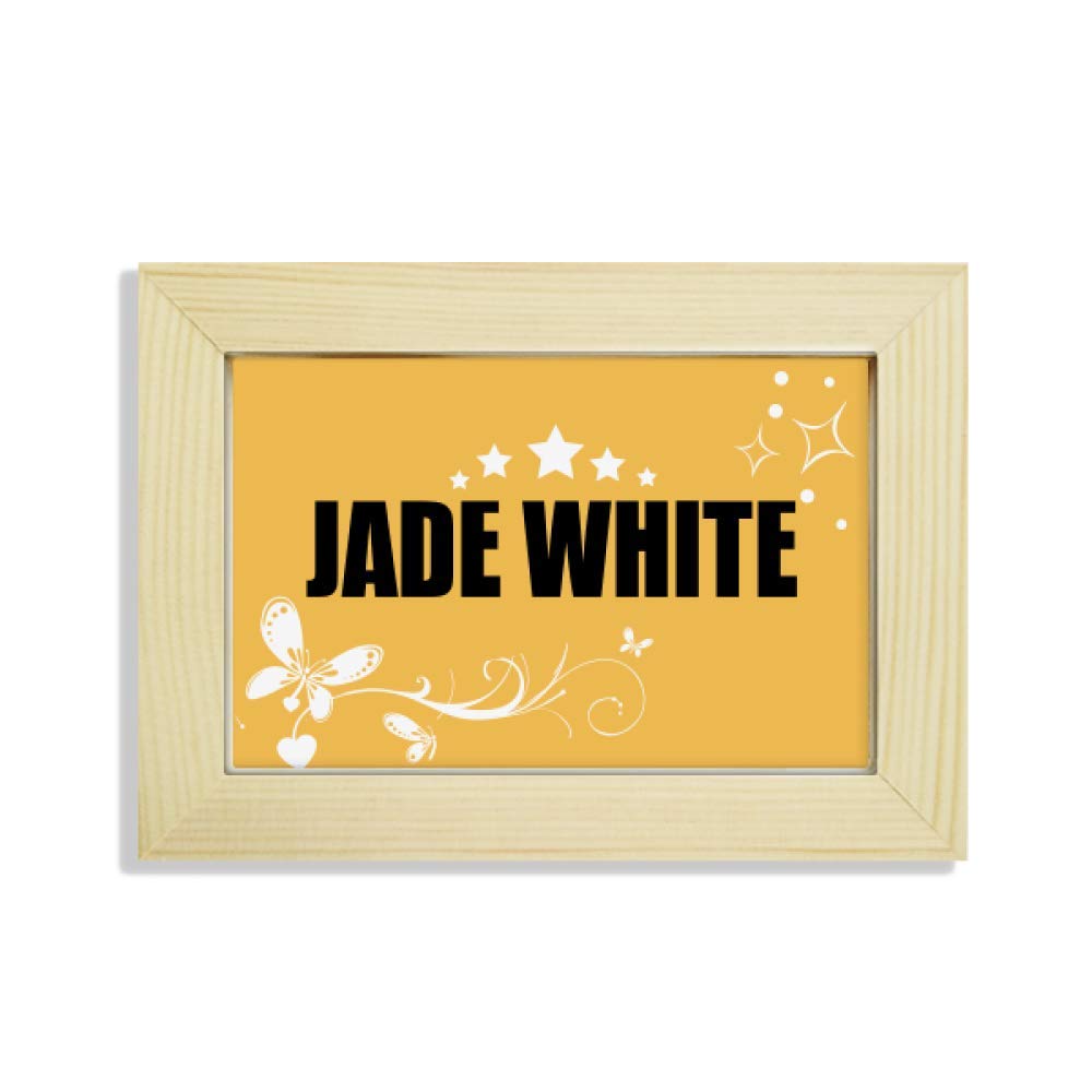 Pintura de Flores en marco blanco de madera con detalles de jade