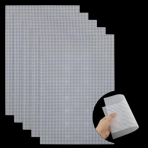JRSHIRLEYLTD Lot de 5 plaques perforées en plastique de 30 x 20 cm pour broderie DIY, fil acrylique, tricot, crochet et fabrication d'aquarium