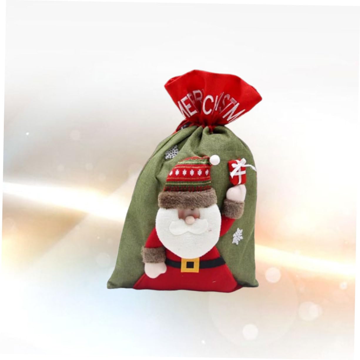 Mobestech 2 Bolsas De De Navidad Bolsa De Dulces Para Muñecas 3d Bolsa De Almacenamiento De Papá Noel Bolsa De Almacenamiento De Dulces Para Fiestas De Navidad