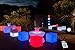 BLUEYE 16-Inch LED Cube Chair Light,Detachable Charging,Cordless,Remote Control Side Table,16 RGB Color Cube Seat for Adult,Home Garden Party Decoration