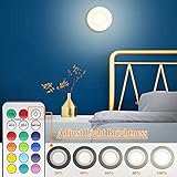 LED Wireless Under Cabinet Lights,Battery Powered Under Cupboards Kitchen Lights with Remote and Timer,Stick on Cupboard Light Battery Operated Push Light,13 Colors Changing Puck Light(4 Pack) - Image 4