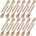 Produktbild Jieddey Holzlöffel,24er PCS Kochlöffel Holz Handgemachter Kleine Honig Teelöffel Runde Holz Kinder Löffel für Gewürz Salz Kaffee Tee Zucker Marmelade