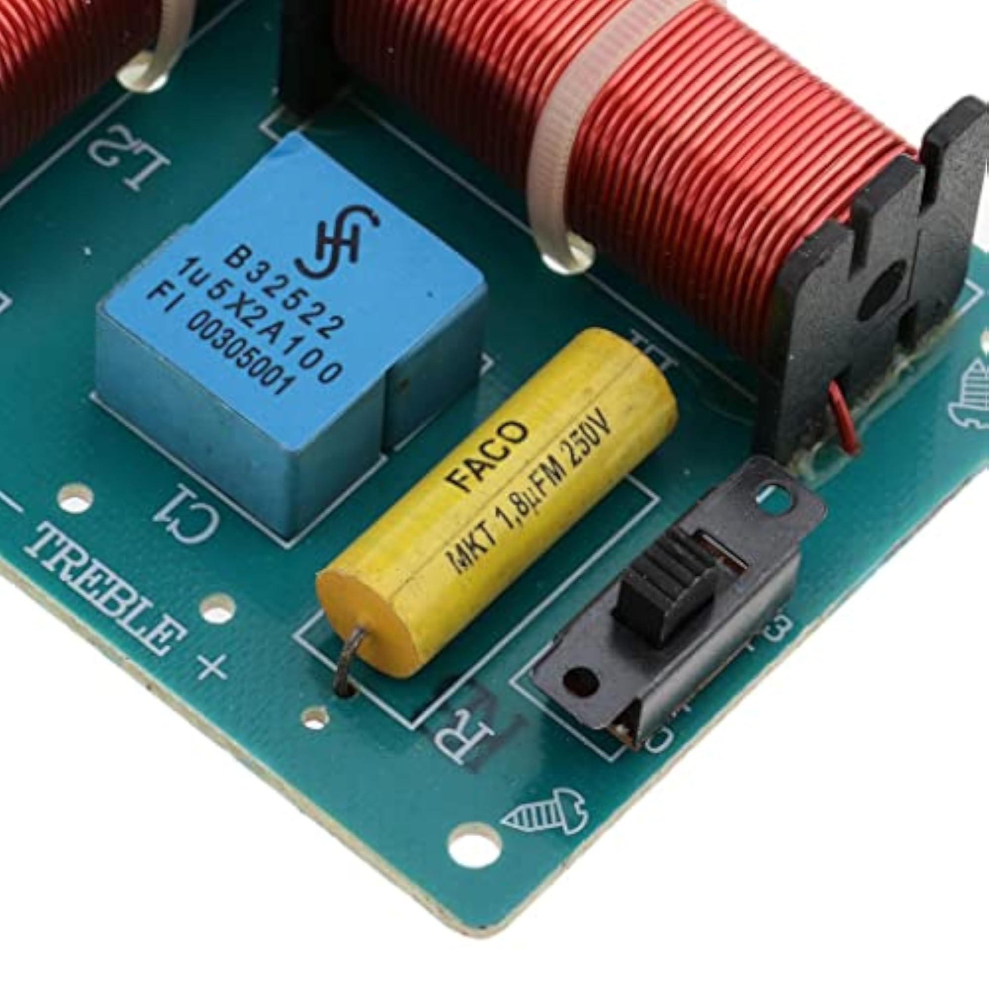 80W High-Low 2 Way HiFi Speaker Crossover Filters, 1 Piece