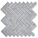 Carrara White Italian Carrera Marble Herringbone Mosaic Tile 1 x 3 Honed
