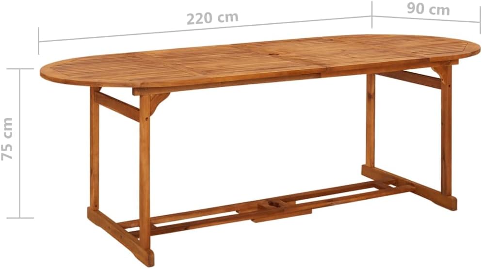 Patio Dining Table,Outdoor Patio Table, Garden Table, Outdoor Patio Furniture,Balcony Table,Farmhouse Rustic Table,for Deck,Lawn,Garden,Backyard, 110.2"x35.4"x29.5" Solid Acacia Wood