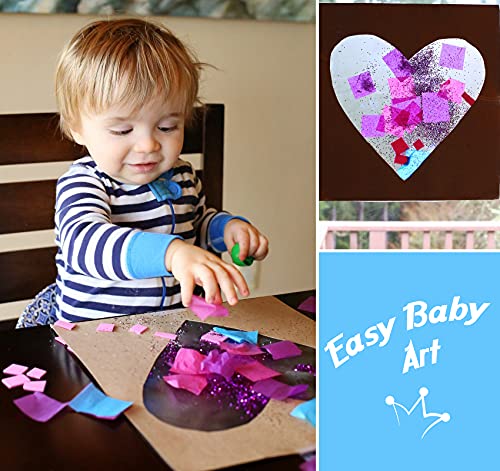 72 Fogli di Carta Velina Colorata con 80 Pezzi