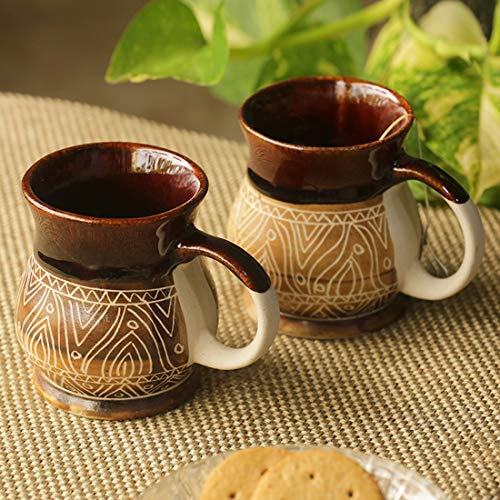 Ensemble de tasses à café en céramique Aport 2 pièces idée cadeau bicolore
