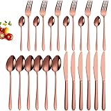 【Facile à nettoyer】 Cet ensemble de couverts d'argenterie en acier inoxydable est élégant, simple et sophistiqué. Étant donné que nos ustensiles et couverts en satin et couverts sont en acier inoxydable de la plus haute qualité, ils sont très faciles à nettoyer.