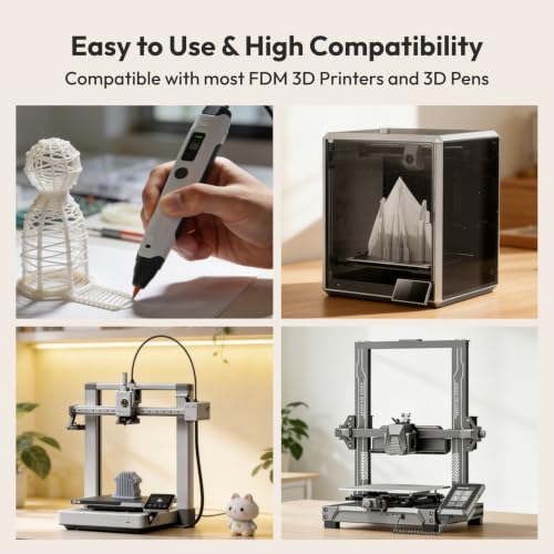 Image of AMOLEN Crystal PLA Filament 1.75mm Translucent Bundle 200g x4