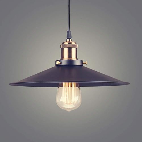 Miniatura 5 de Lámpara de techo de estilo rústico americano, estilo retro industrial, barra de suspensión de luz con acabado negro, lámpara colgante Loft Bar Shop
