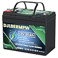 DJLBERMPW 12V 30Ah LiFePO4 Lithium Battery Built-in BMS, 4000+ Deep Cycle Battery, Lithium Iron Phosphate Rechargeable Battery for Trolling Motor, Solar, Fish finder, Power Wheels, RV Camping