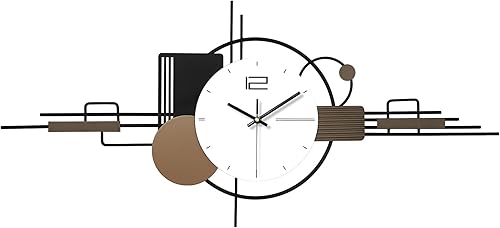 Miniatura 8 de Reloj de pared moderno para sala de estar, reloj de pared decorativo grande, reloj creativo silencioso que funciona con pilas, arte de pared