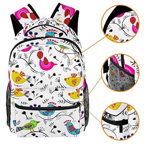 Sac à dos oiseaux et fleurs idéal pour escapades de week-end