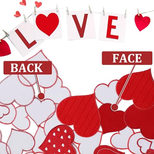 Simplebrand SE22LOVE1370RNRED Valentines Day Table Runner 70 Inch Long thumb #3