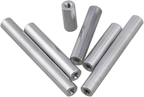 Miniatura 5 de WESTUX 5 varillas de poste de aluminio M6, M6 × 1012152025303537404550607080903.937 in de aluminio redondos espaciadores D0.394 in (tamaño  1.378 in)