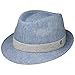 Lierys Payato New Jeans Denim Trilby Hat Women/Men Blue 7 1/2-7 5/8