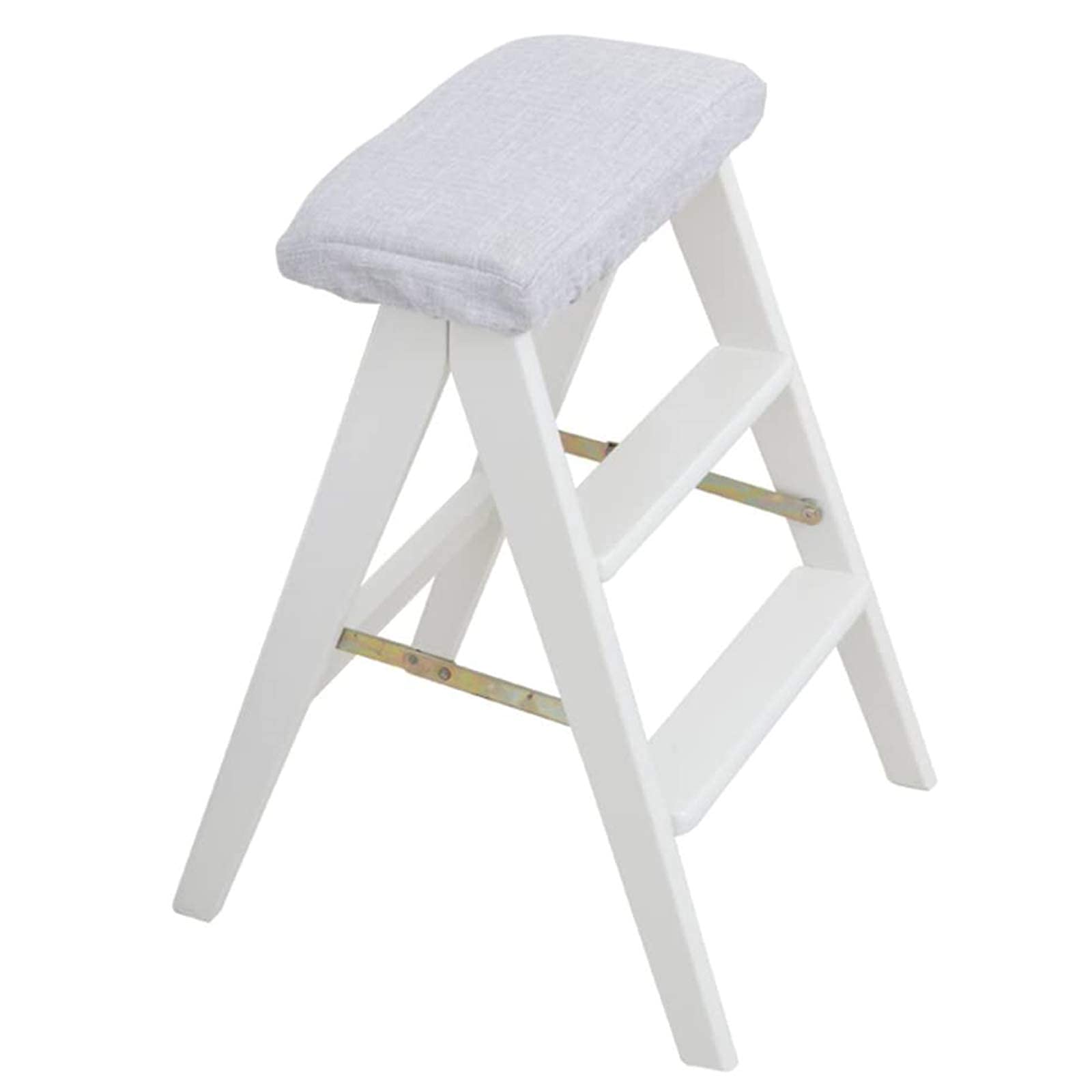 Tabouret d'escalade d'intérieur en bois de caoutchouc noble à 3 marches