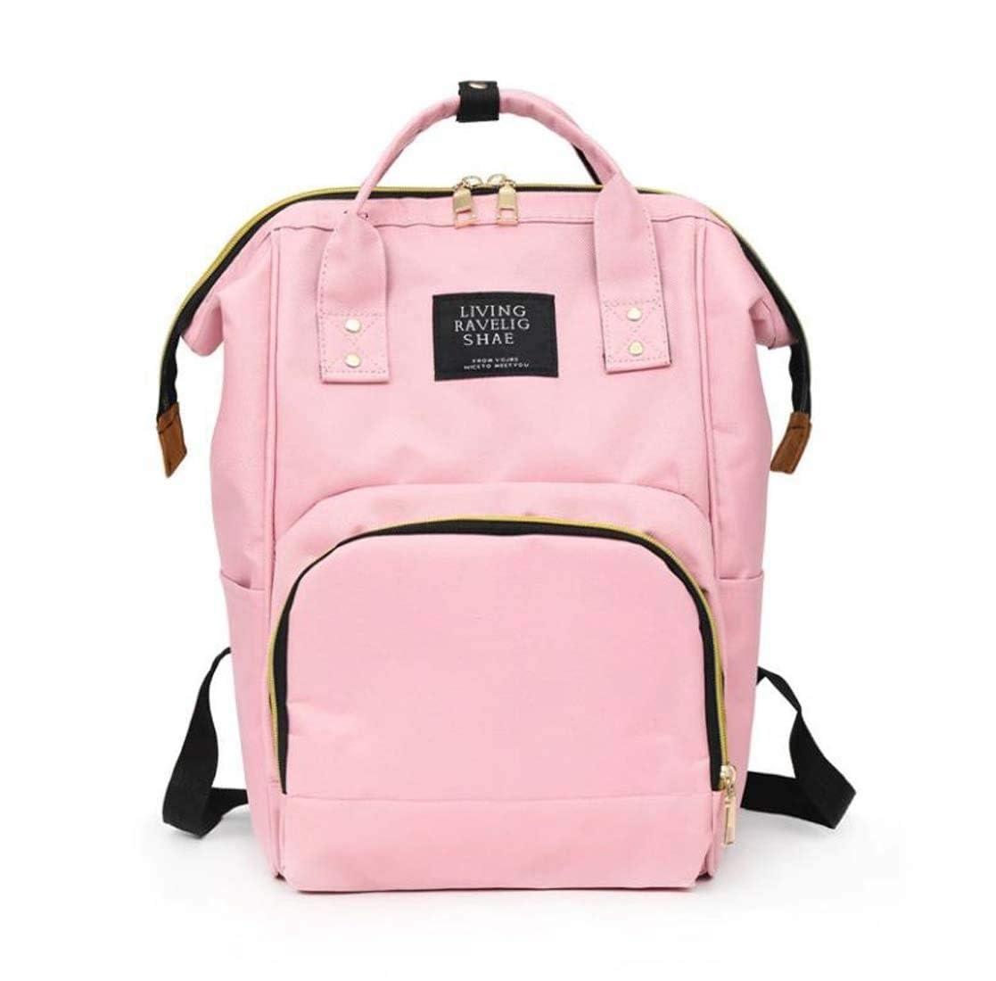 Drashti Villa Kids Backpack and Diaper Bag, Unisex Travel Daypack for Mom and Baby Stylish Diaper Bags for Mothers for Travel Pink color-image-48