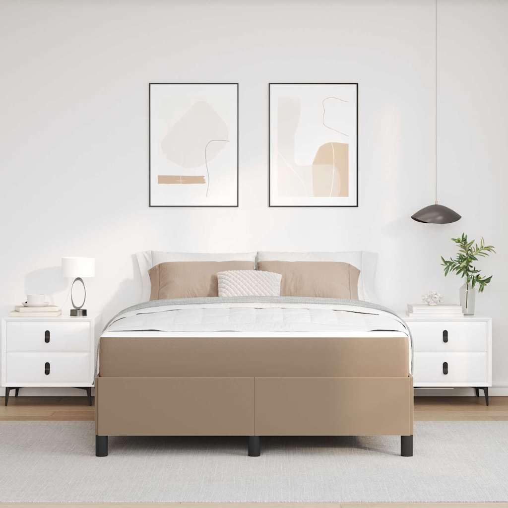 tkanina oddychająca nowoczesna prostokątna Cappuccino brązowy 160 x 200 cm