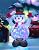TRMESIA 4ft Inflatable Snowman Decoration for Outdoor Yard, Blow up Hollow Snowman with Lights for Lawn Indoor Party Props, Christmas Lighted Decor