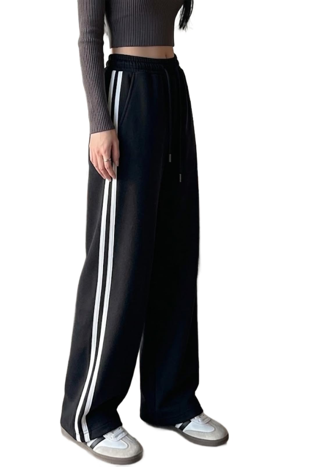 dockstreet Track Pant for Women || Baggy Fit || Track Pants || Full Elastic Jogger Track Pant ||-picture-22