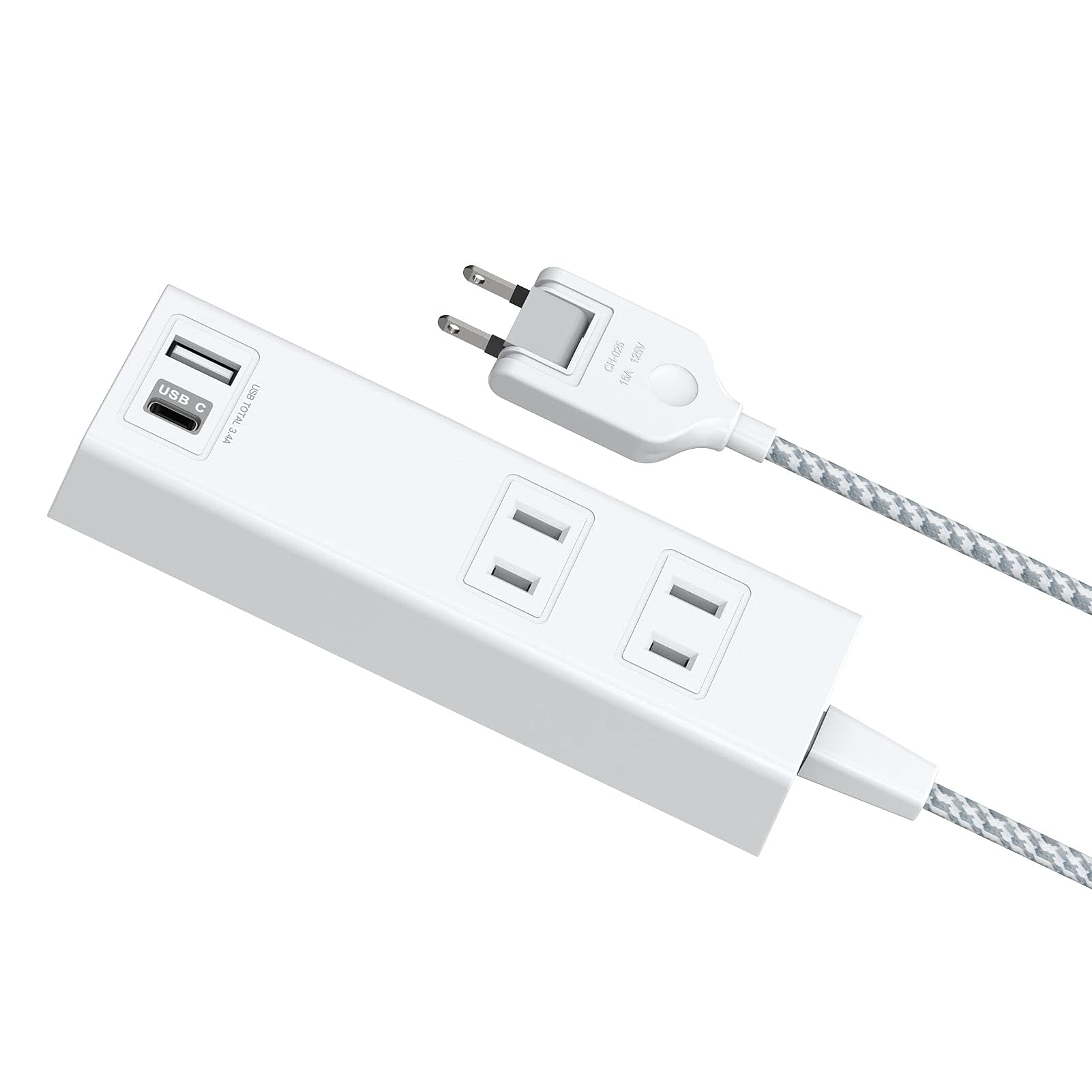 Amazon.co.jp: 延長コード 2m 電源タップ Addtam 2AC口 2USB