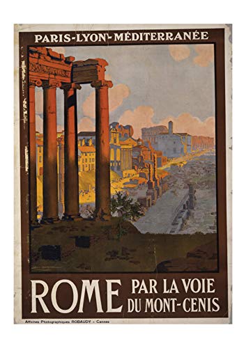 Affiche encadrée de Rome format géant pour une décoration d'intérieur épurée