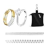 AUO Ring Size Adjuster for Loose Rings - Jewelry Guard, Spacer, Sizer 12 Pack with Jewelry Bag!