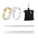 AUO Ring Size Adjuster for Loose Rings - Jewelry Guard, Spacer, Sizer 12 Pack with Jewelry Bag!