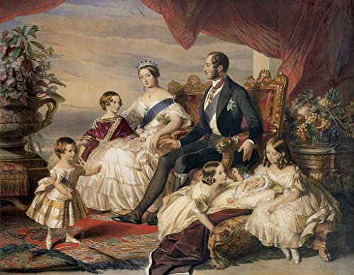 Pintura mural decorativa premium de La reina Andalberto en lienzo de 60x90cm