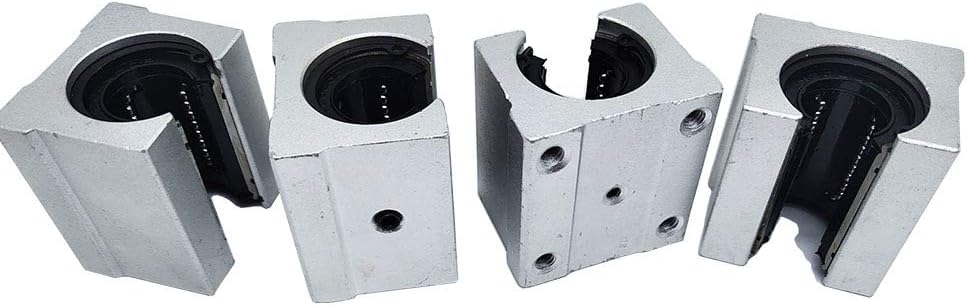 4 Pcs SBR20UU 20mm Aluminum Open Linear Slide Block for SBR20 20mm Linear Guide Rail