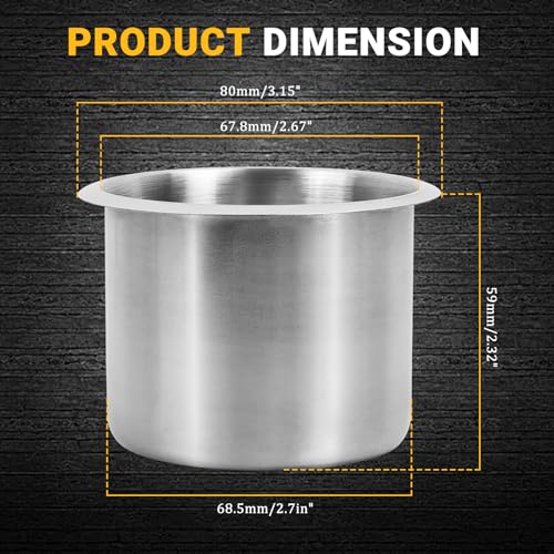 Portavasos universal de acero inoxidable para vehículo miniatura 3