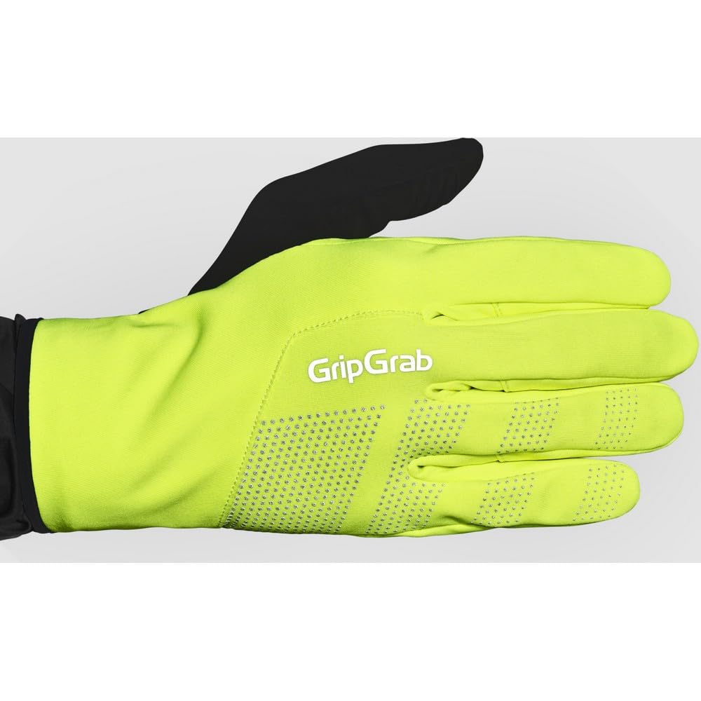 GripGrab Ride Windproof Midseason Padded Touchscreen Cycling Gloves Full Finger Breathable Bicycle Black Hiviz Winter - Guantes Ciclismo Invierno Unisex Adulto