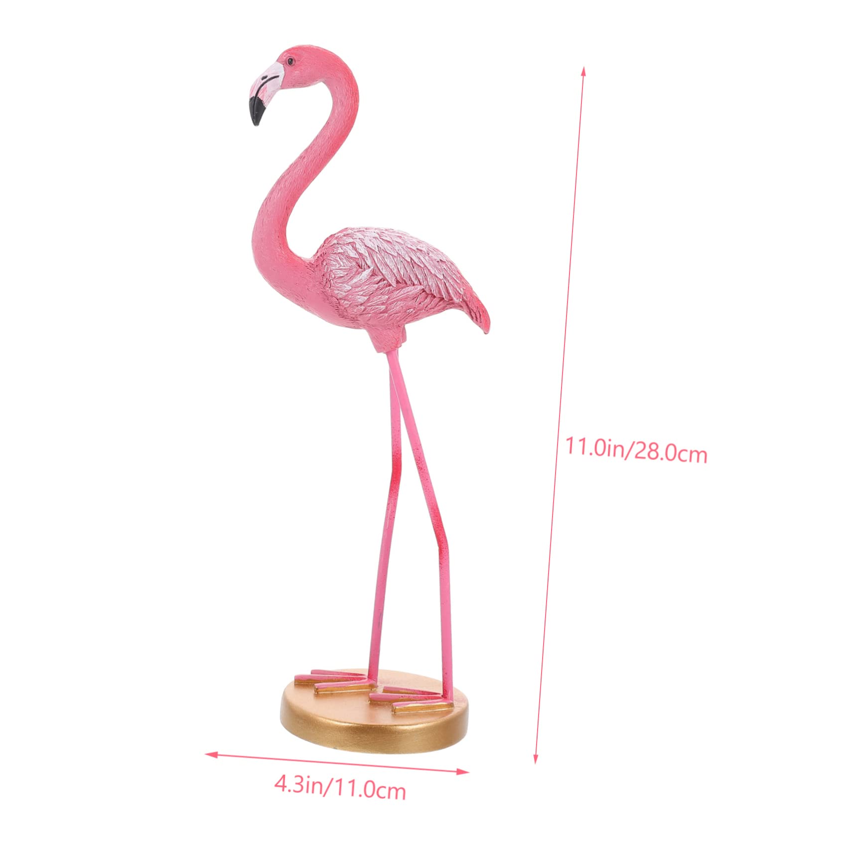 ABOOFAN Statua Fenicottero Rosa in Resina per Decorazione Casa e Ripiano, Ornamento Realistico che Non Sbiadisce, per Vacanze Estive e Decorazioni Casa Eleganti