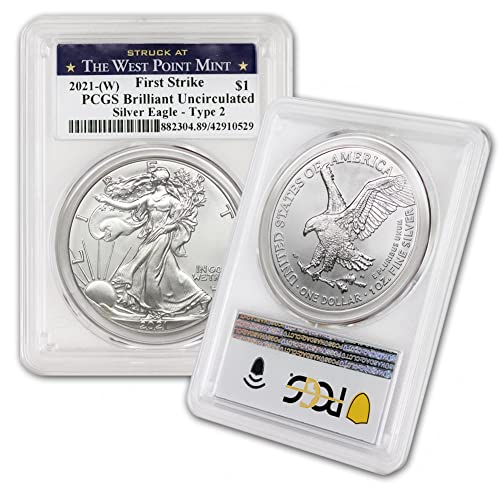 2021 (W) 1 oz American Silver Eagle Coin Brilliant Uncirculated...