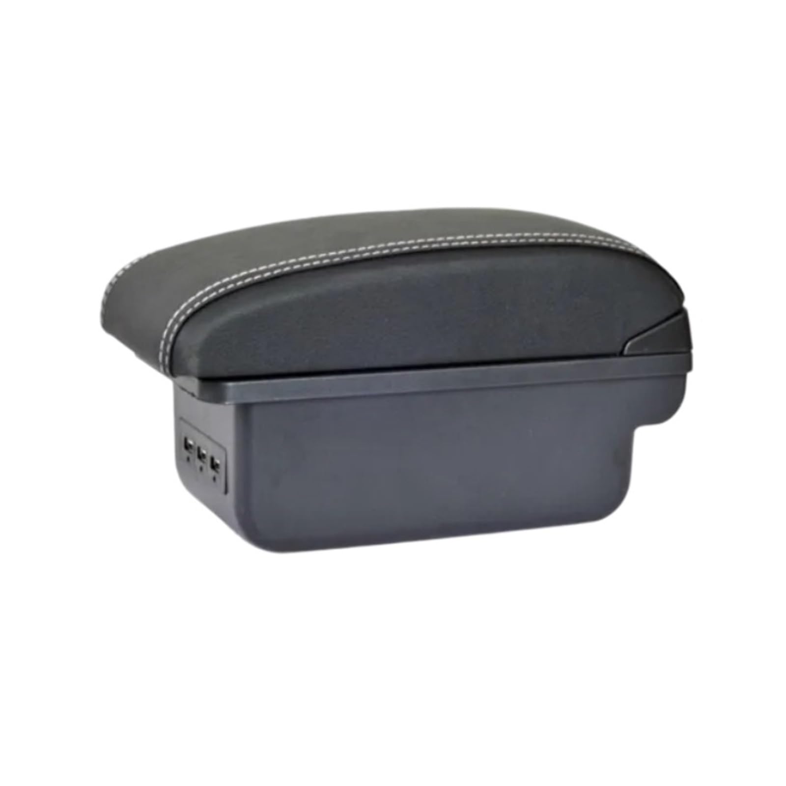 Aextroi Car Armrest Cushion Universal Car Armrest Box Accessories Storage Modification Retrofit Parts Relieve Fatigue(B1 Black white 3USB)