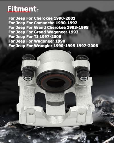 Image of cciyu 184340 184339 Front Left & Right Brake Calipers Without Bracket For Jeep For Cherokee /For Comanche /For Grand Cherokee /For Grand Wagoneer /For TJ /For Wagoneer /For Wrangler