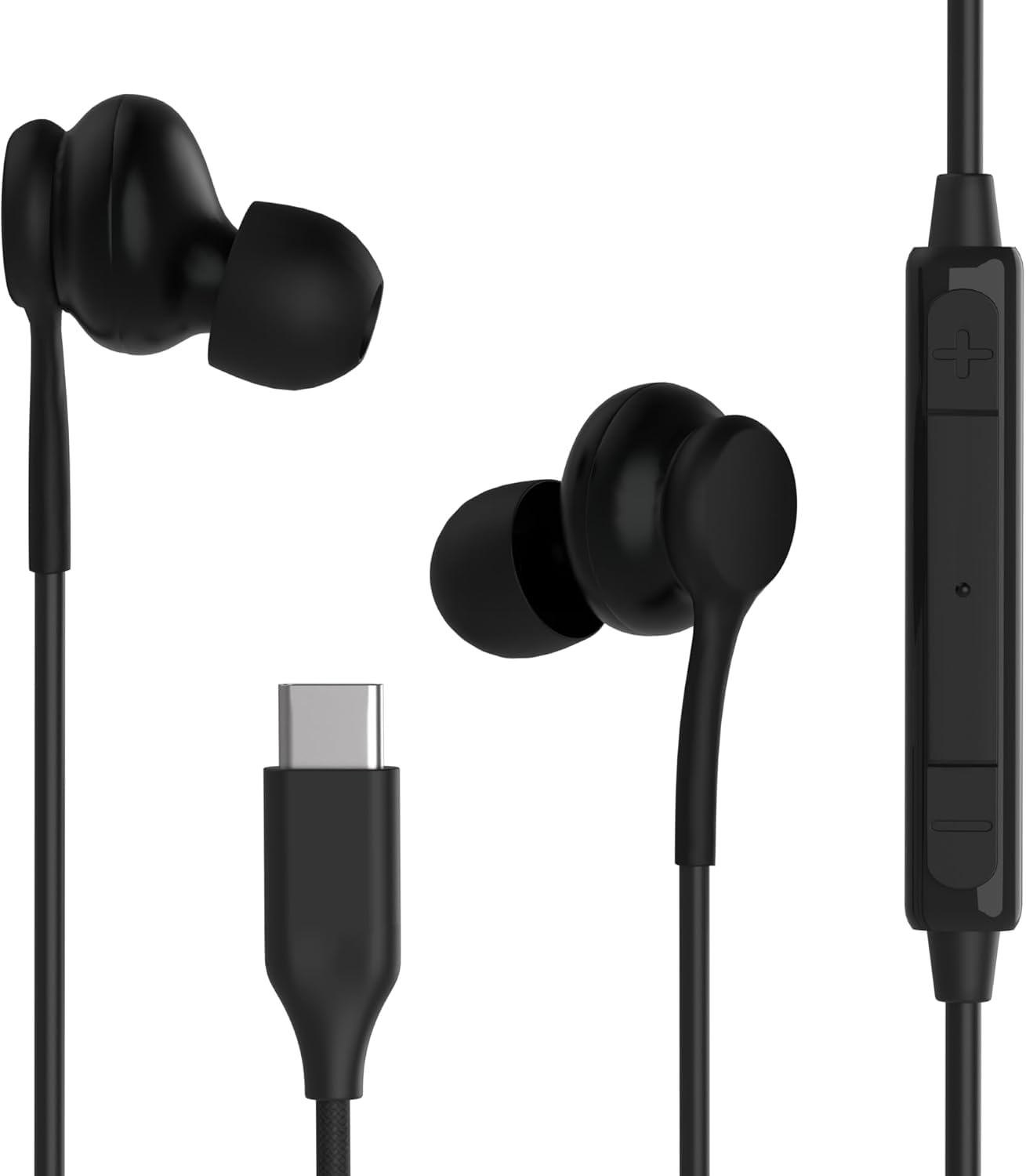 2025 New USB-C in-Ear Earbuds Stereo Headphones for Samsung Galaxy Z Fold6，S24S23S22S21S20 Note 10 10+ - with Microphone and Volume Remote Type-C