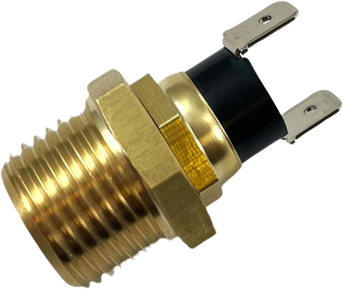 Replacement for American Volt Electric Radiator Fan Thermostat - 12 Month Warranty - Temperature Switch with Thread-in Brass Probe (1/2" NPT, 180'F On - 165'F Off)