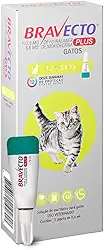 Bravecto® Plus Gatos Transdermal112,5mg - Antipulgas, Sarna de ouvido, Vermes intestinais - Gatos de 1,2 a 2,8kg - 1 Pipeta 0,4ml - MSD Saúde Animal