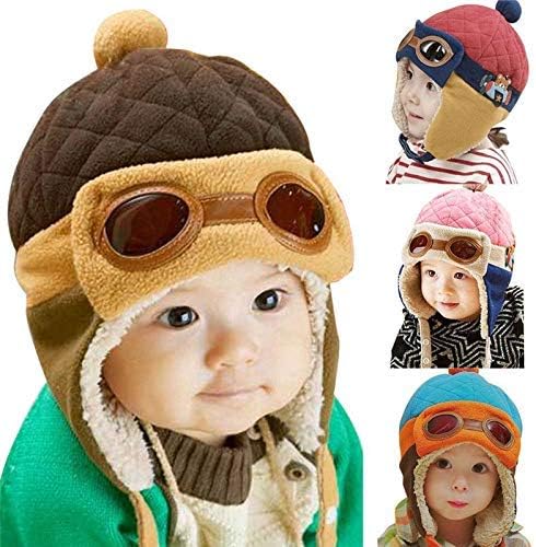 Crochet Earflap Pilot Hats Rabbit Ears Beanie Cap Winter Warm Knit Caps for Toddlers Baby Girls and Boys - Image 2