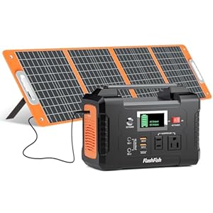 Solar Generator With Solar Panel Included, Flashfish 200W Power Station+100W Foldable Solar Panel, Backup Power Battery Pack And Solar Panel Kit For Camping Home Power Outage